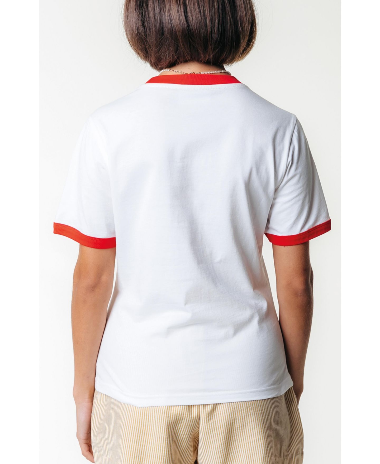 Женская футболка Colourful Rebel Logo Wave Ringer Boxy, цвет: Белый — фото 3