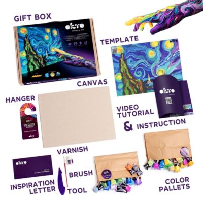 OKTO Air-Dry Clay 3D Painting Kit – Starry Night (11.8 x 15.7 in)