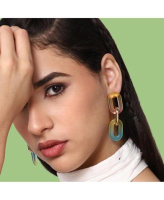 Women's Ombre Chainlink Drop Earrings