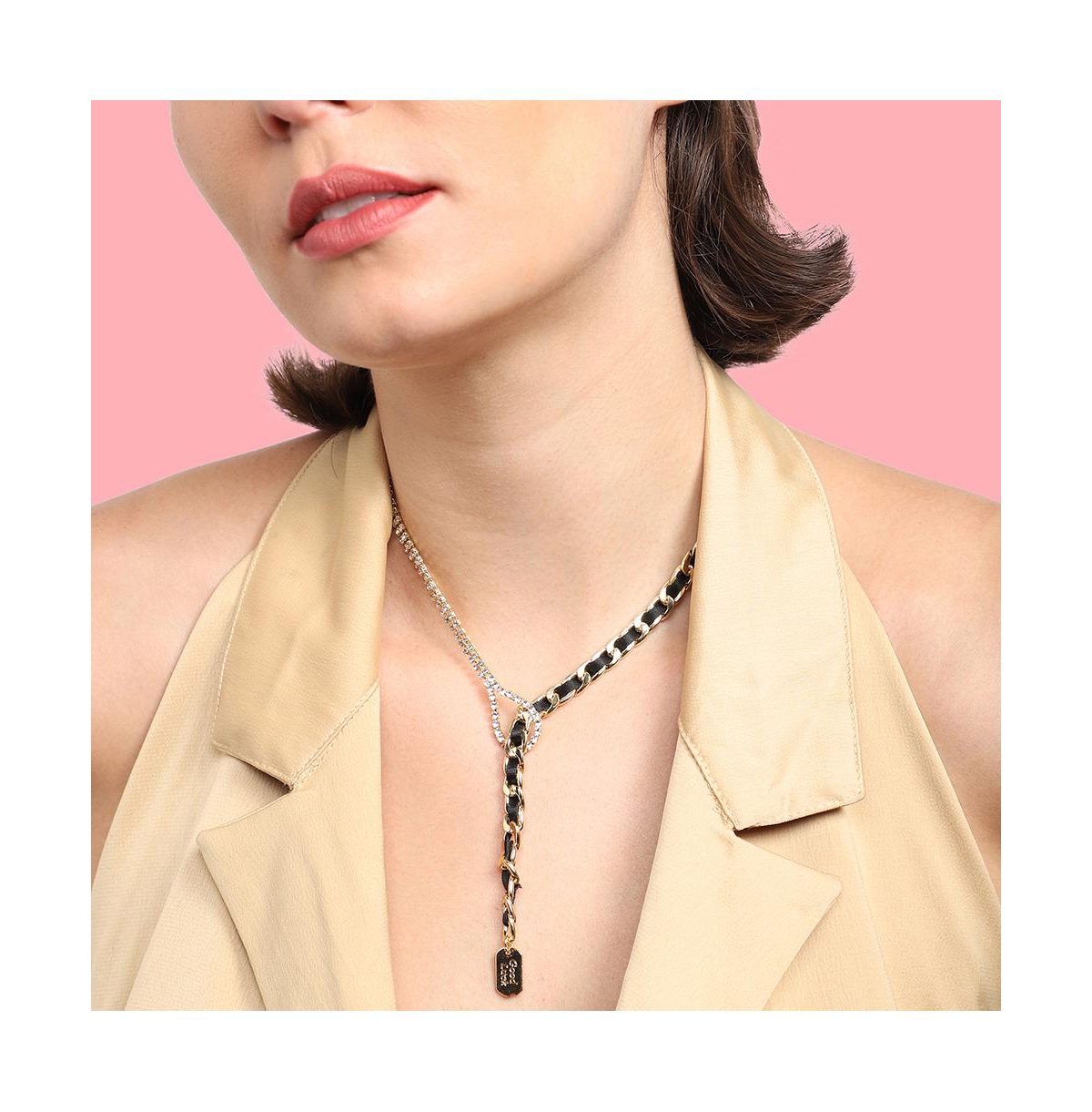 Sohi Women's Multicolour Bling Chain Rosary Neckalce