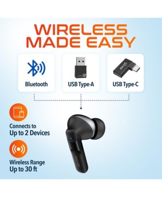 T50 Wireless Earbuds with 4 ENC Microphones, Noise Cancelling Earbuds Wireless, Compatible with Windows/Mac/PC/Laptops/Phones, Black