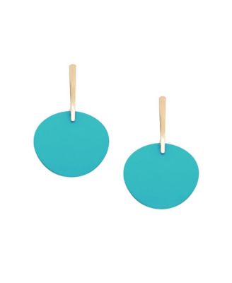 Womens Silver Geometric Drop Earrings
