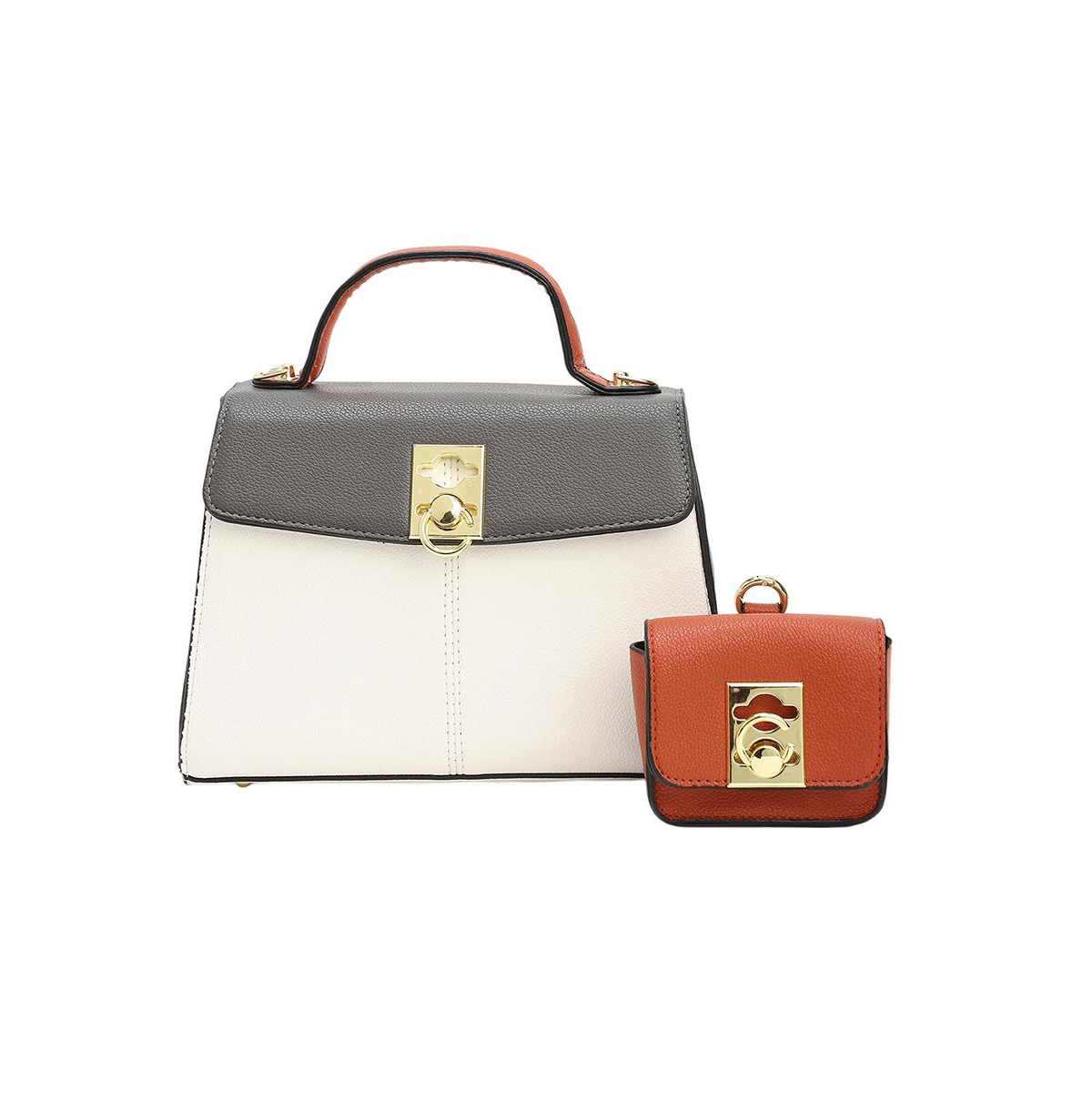 Women's The Curatus Satchel Bag - Moon Grey & Chalk White - White
