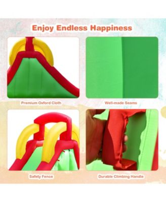 Inflatable Water Slide Bounce House with Climbing Wall Jumper and 480W Blower