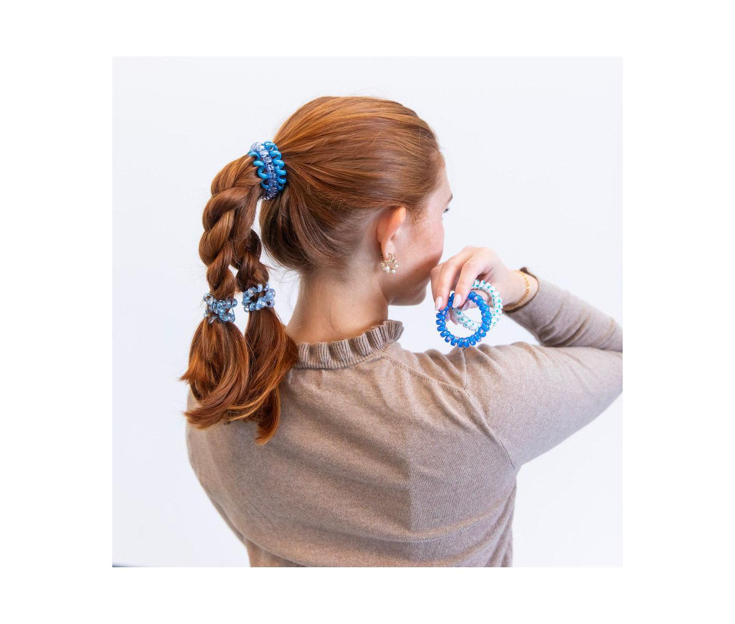 Женские аксессуары для волос Headbands of Hope Hair Tie Set - Blue Bliss, цвет: Синий — фото 8