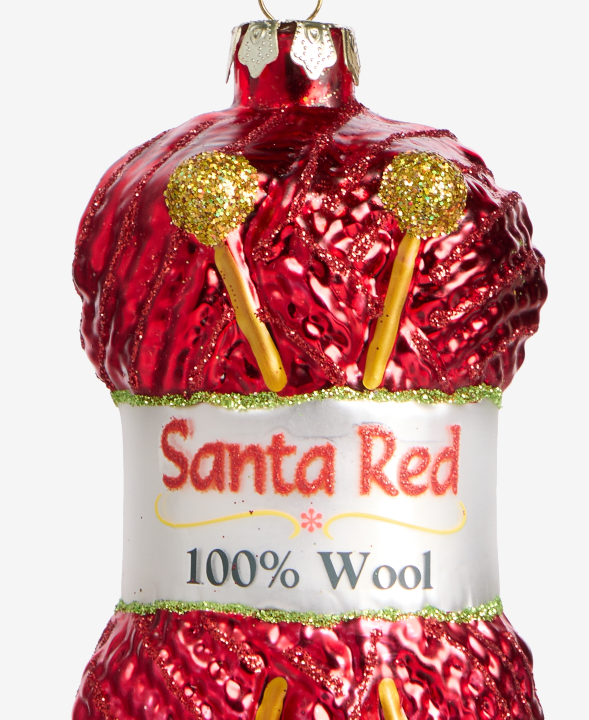 Holiday Lane Eclectic Charm Red Knitting Yarn Ornament, Macy's Exclusive In Transparent