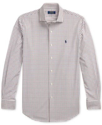Men's Classic-Fit Plaid Stretch Poplin Shirt