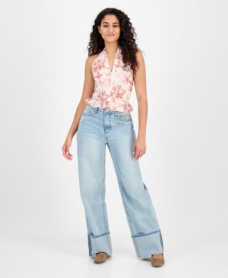 Women's Sedona Halter-Neck Ruffle-Trim Top