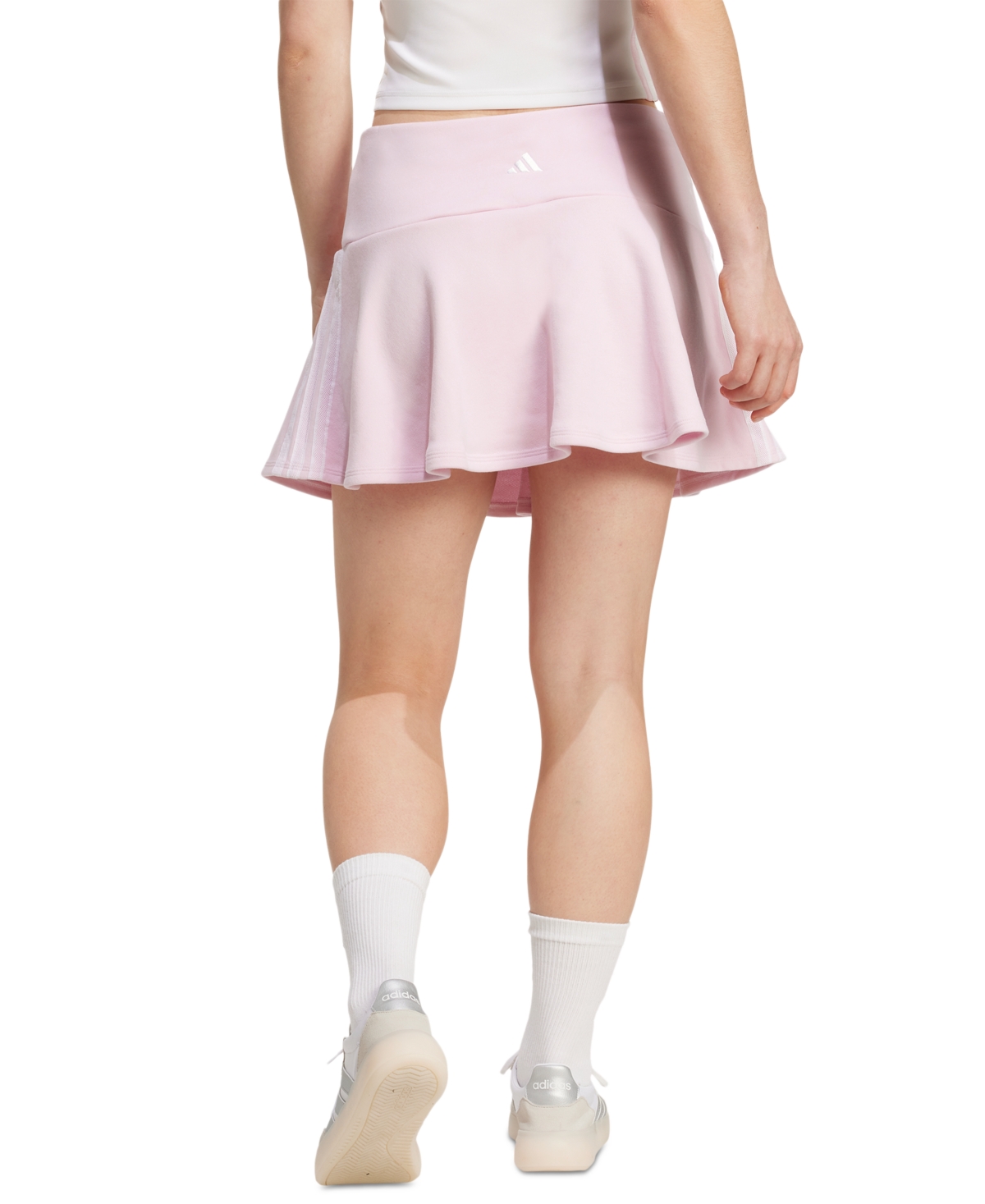 Adidas Originals 3-stripe Athletic Mini Skirt In Pink, Women's At Urban Outfitters In Pink