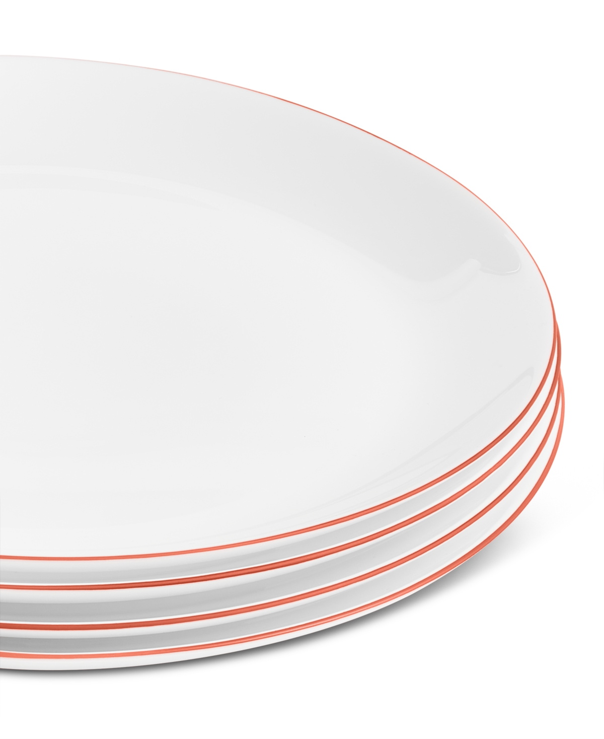 Arch Studio Opal Glass Rust Rim Dinner Plate, Set of 4, Exclusively at Macy's