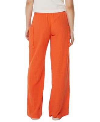 Juniors' Sea Goldie Wide-Leg Cotton Pants
