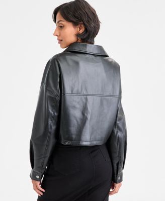Women's Flaminia Cropped Faux-Leather Jacket