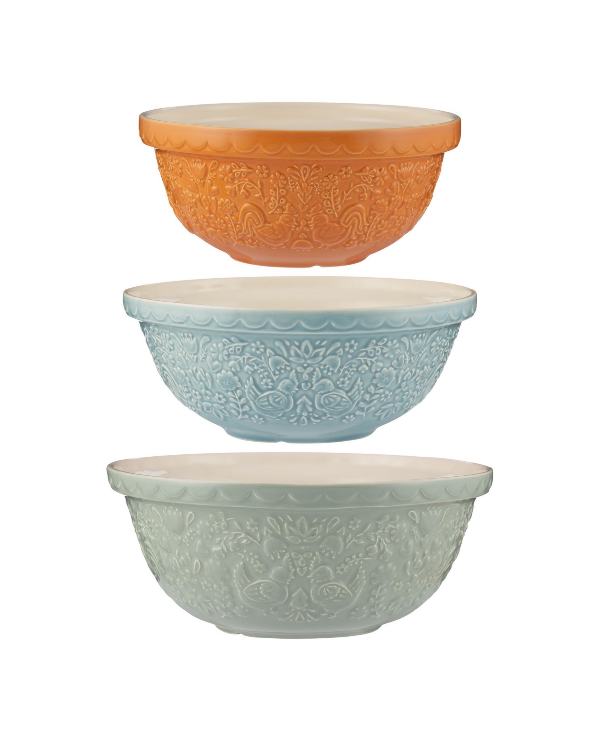 Mason Cash Home To Roost Mixing Bowls, Set Of 3 In Multi