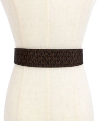 Micheal Kors Women's Embossed Logo Reversible Belt