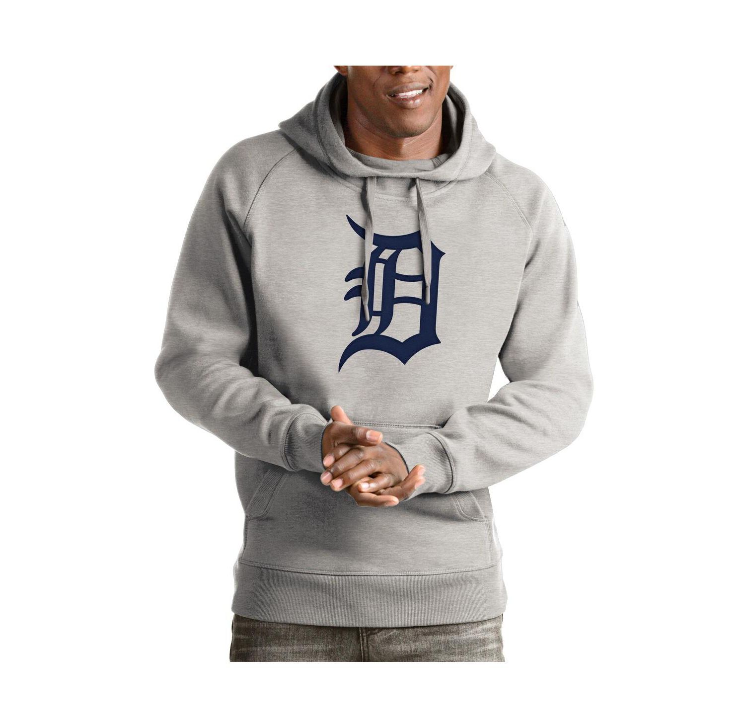 Men's Heathered Gray Detroit Tigers Victory Pullover Hoodie