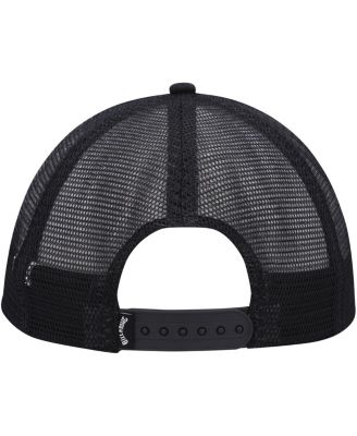 Men's Heather Gray/Black Walled Trucker Adjustable Snapback Hat