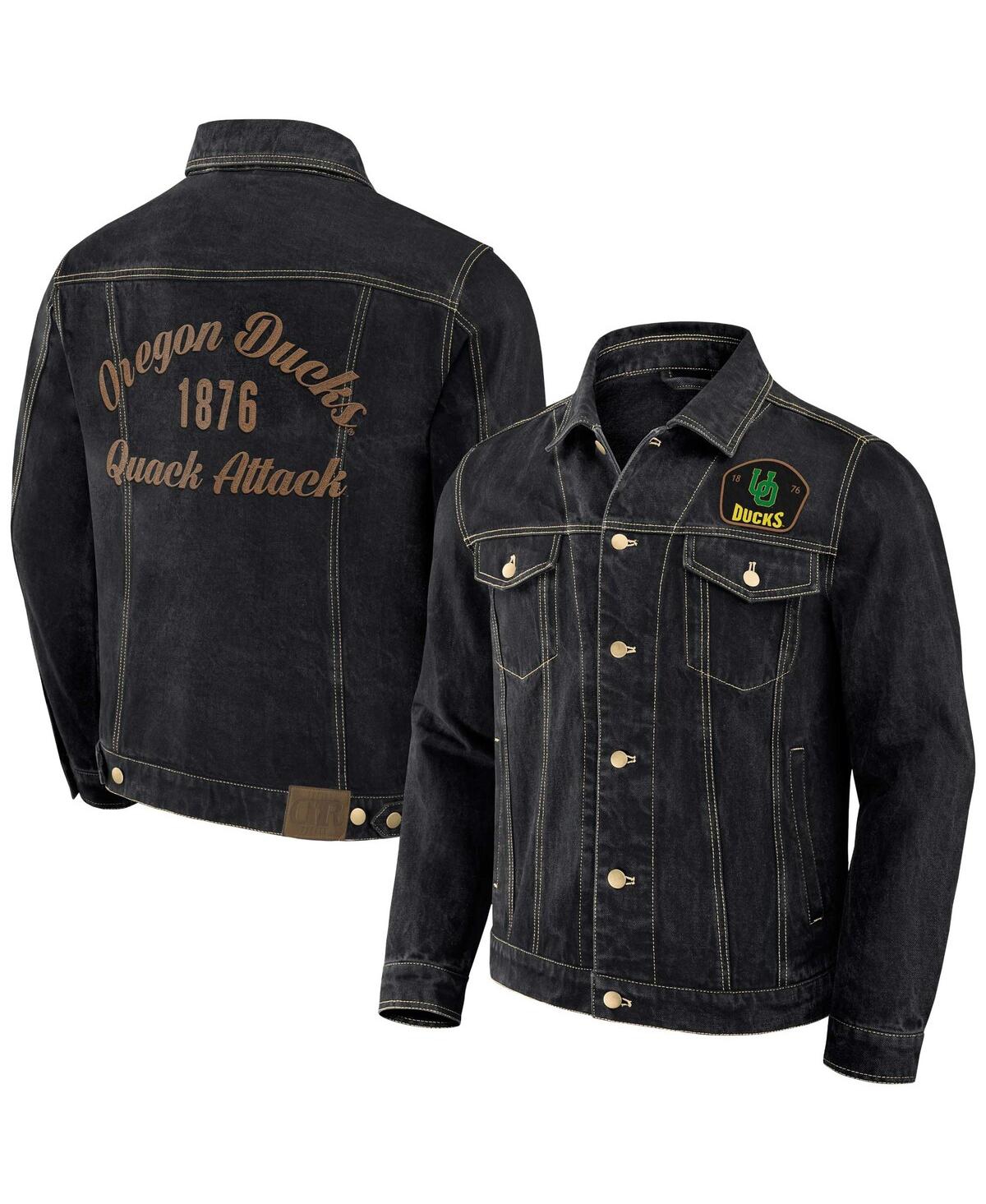 Darius Rucker Collection by Fanatics Men's Black Oregon Ducks Button-Up Denim Jacket - Black