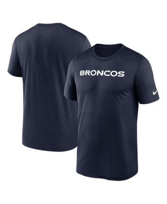 Nike - Men's Navy Denver Broncos Primetime Legend Wordmark Performance T-Shirt