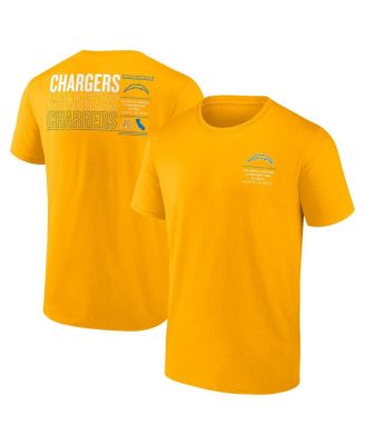 Fanatics - Men's Gold Los Angeles Chargers Repeat Stats T-Shirt