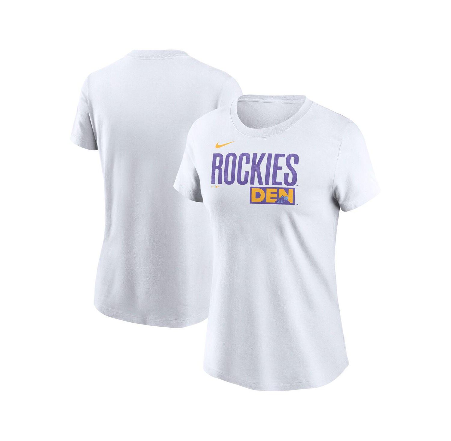 Women's White Colorado Rockies 2025 City Connect Wordmark T-Shirt
