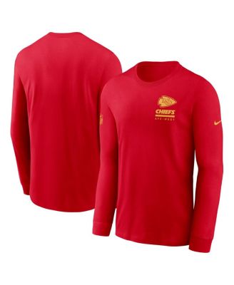 Nike - Men's Red Kansas City Chiefs Sideline Performance Long Sleeve T-Shirt