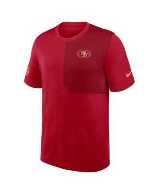 Men's Scarlet San Francisco 49ers Sideline UV Performance Coach Shirt