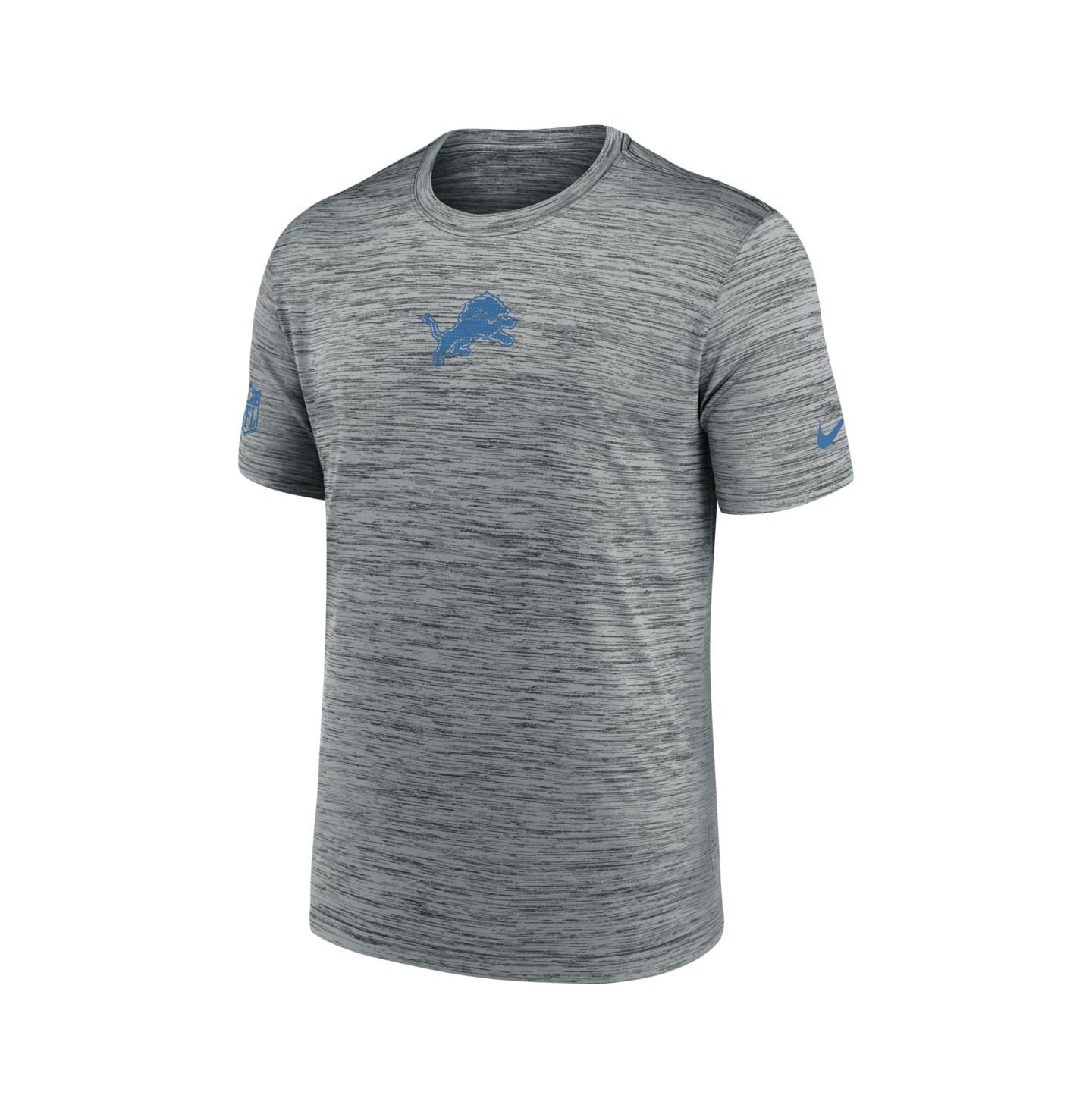 Мужская футболка Nike Detroit Lions Sideline Velocity Performance, большие размеры, Gray — фото 2