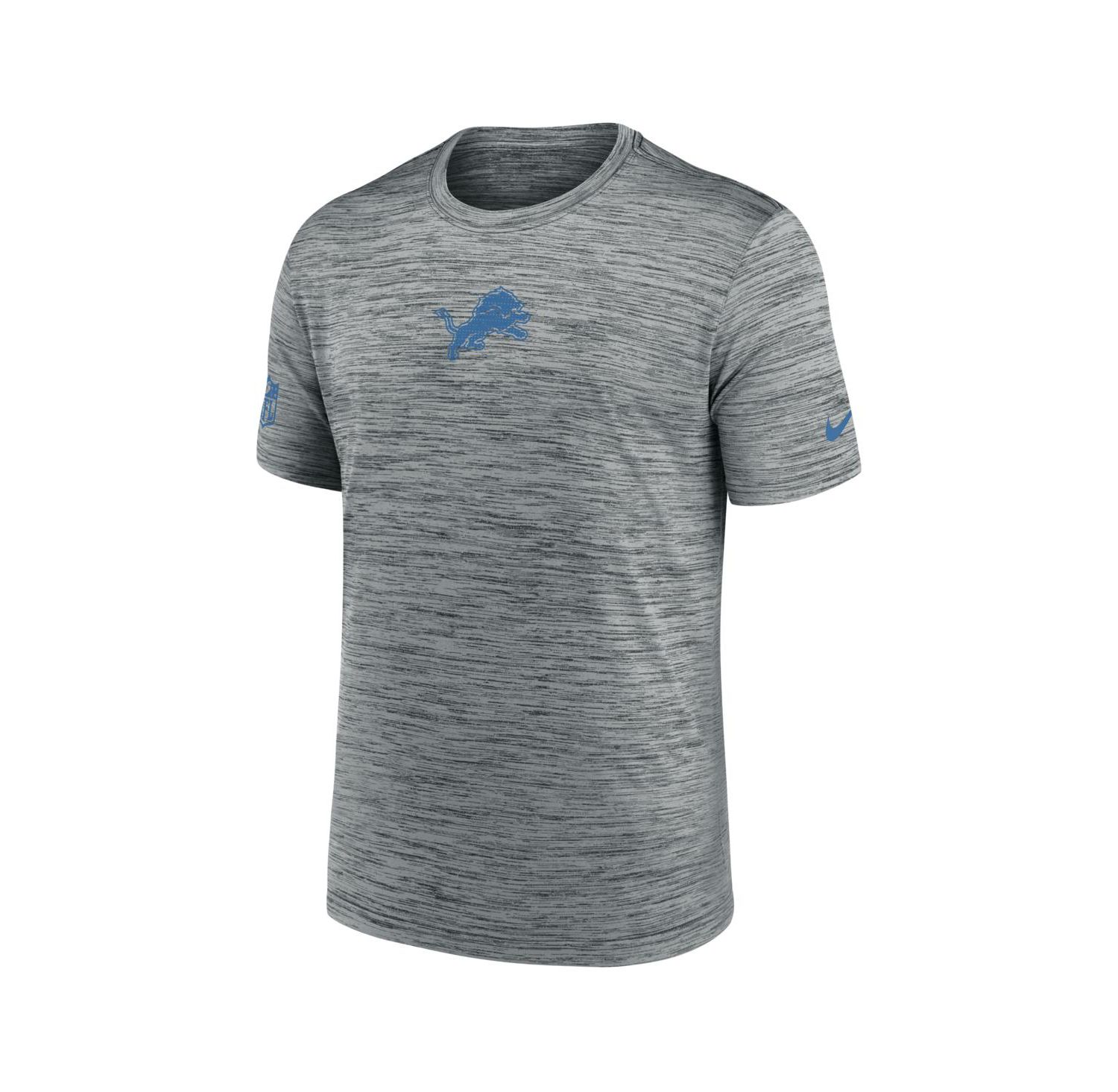 Men's Gray Detroit Lions Big & Tall Sideline Velocity Performance T-Shirt