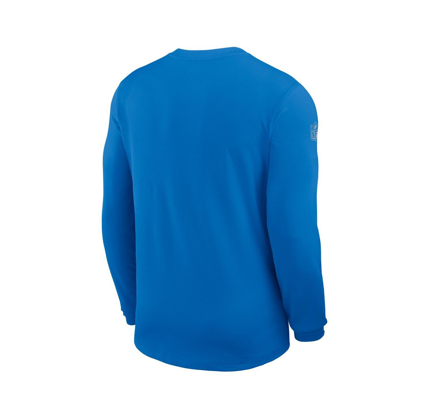 Men's Blue Detroit Lions Sideline Coach UV Performance Long Sleeve T-Shirt