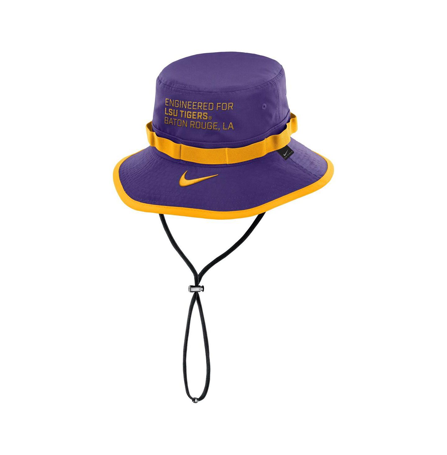 Мужская панама Nike Purple LSU Tigers 2025 Sideline Apex Boonie Bucket Hat — фото 2