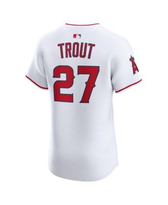 Men's Mike Trout White Los Angeles Angels Home Elite Player Jersey
