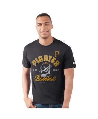 Starter - Men's Heather Black Pittsburgh Pirates Prime Time Batter T-Shirt