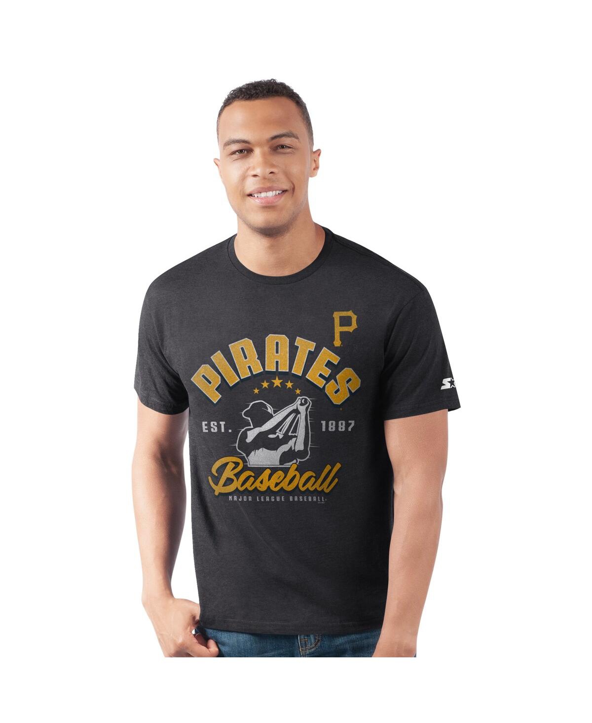 Men's Heather Black Pittsburgh Pirates Prime Time Batter T-Shirt - Heather Black