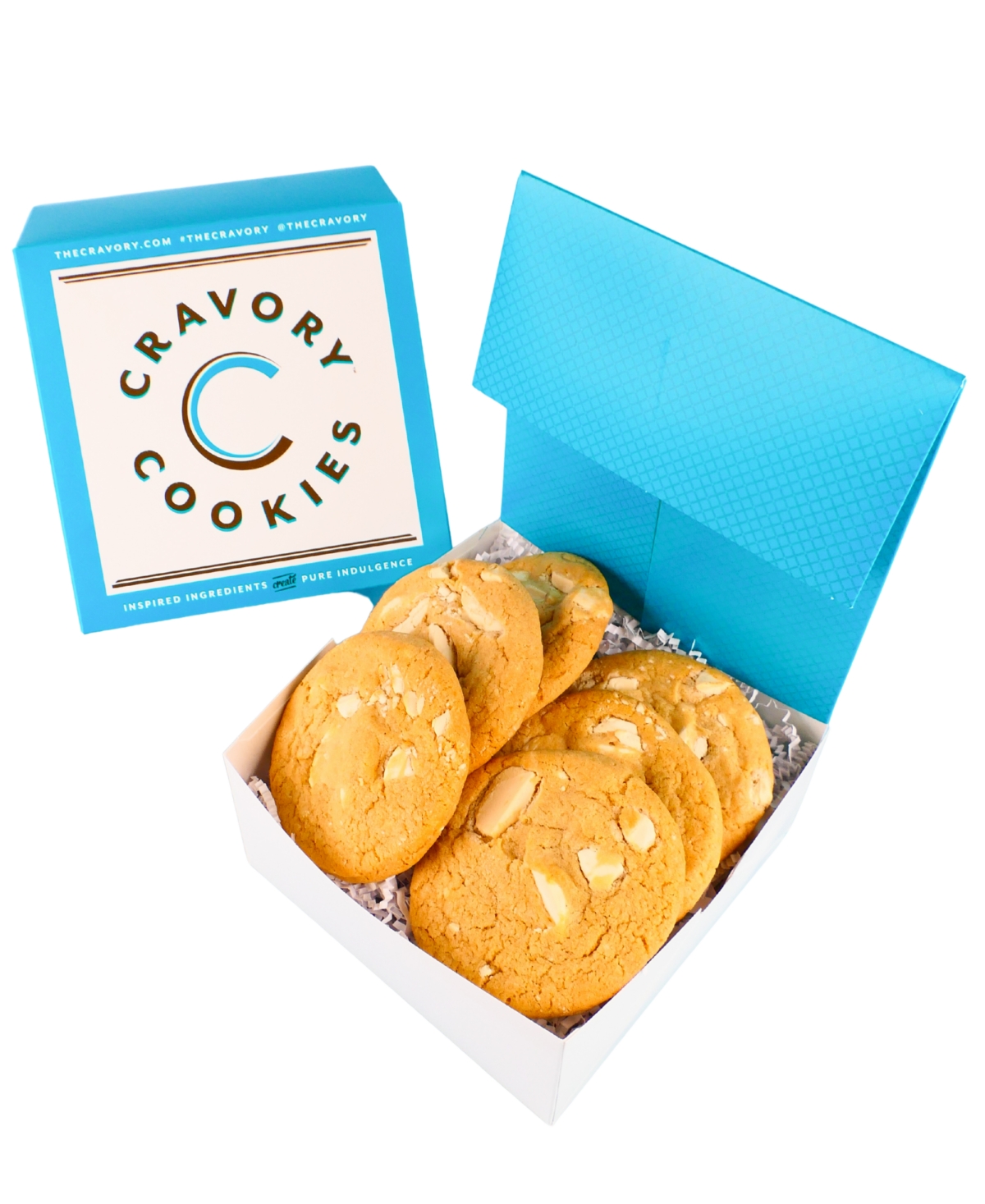 The Cravory Salted Caramel Cookies Gift Box, 6 Cookies In Brown