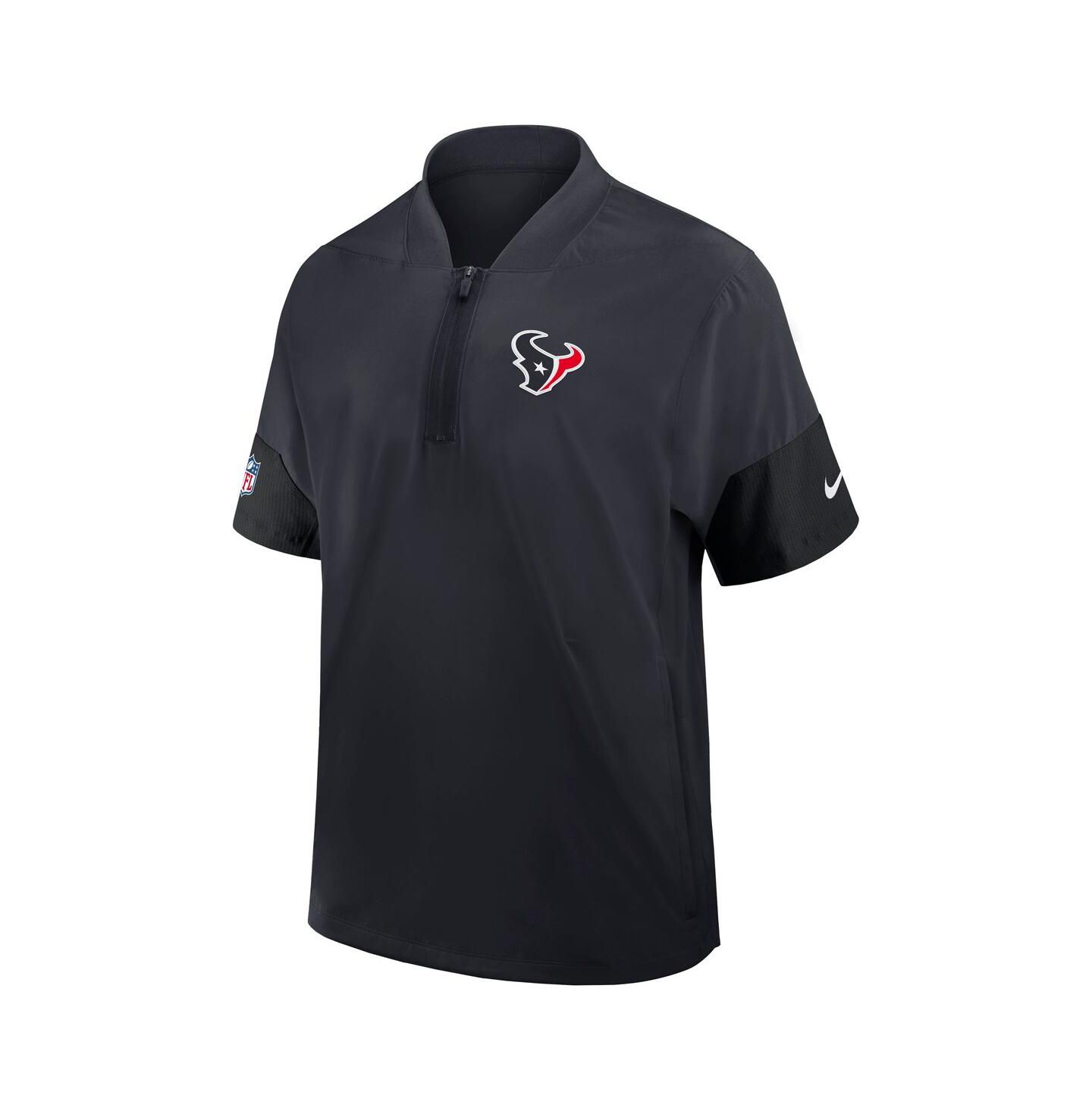 Мужская куртка Nike Navy Houston Texans Sideline Short Sleeve Quarter-Zip Performance Coach — фото 2
