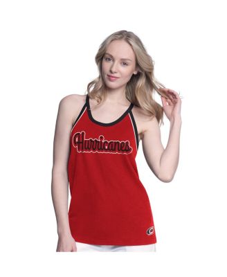G-III 4Her by Carl Banks - Women's Red Carolina Hurricanes Curveball Racerback Scoop Neck Slub Tank Top