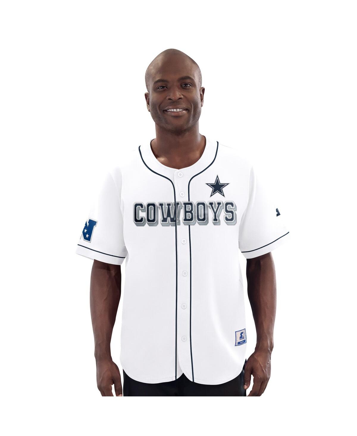 G-iii Sports by Carl Banks Men'sÂ White Dallas Cowboys Relay Baseball Jersey - White