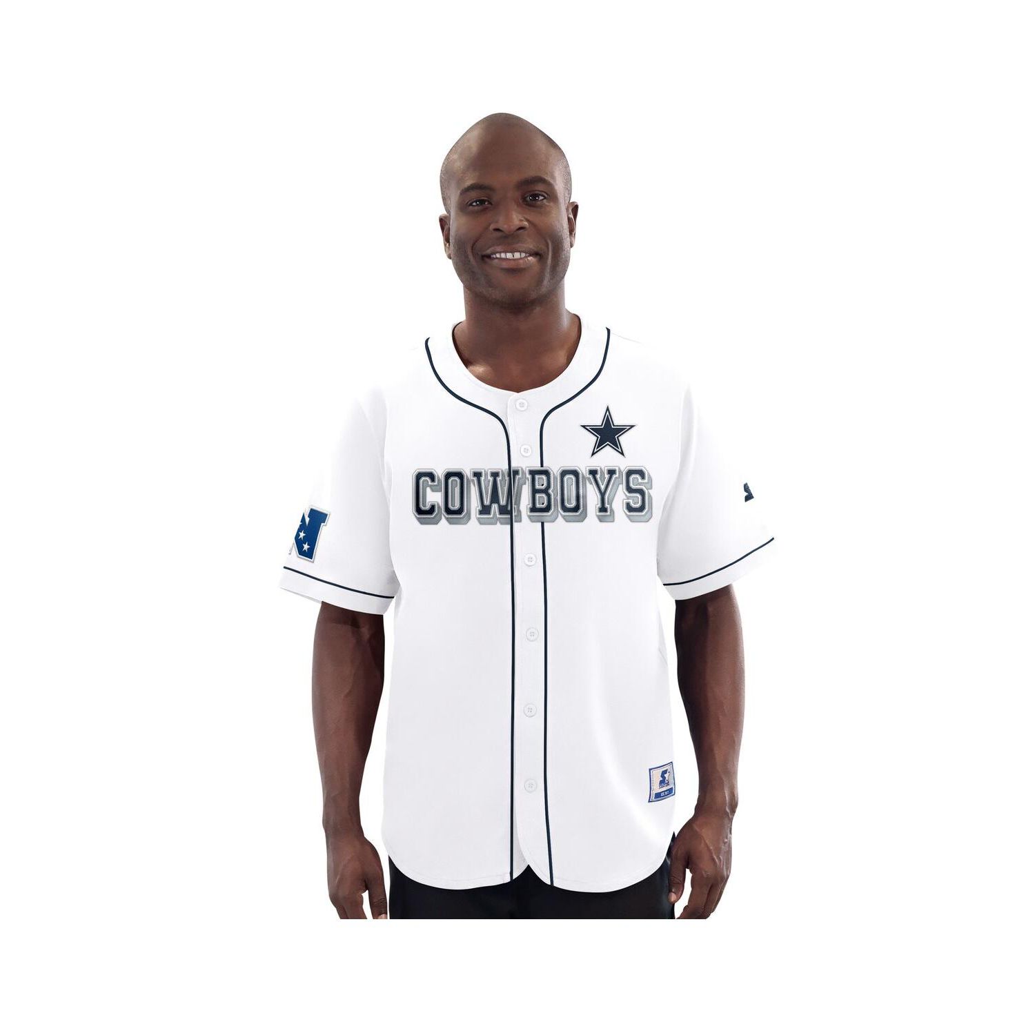 G-III Sports by Carl Banks Men's White Dallas Cowboys Relay Baseball Jersey