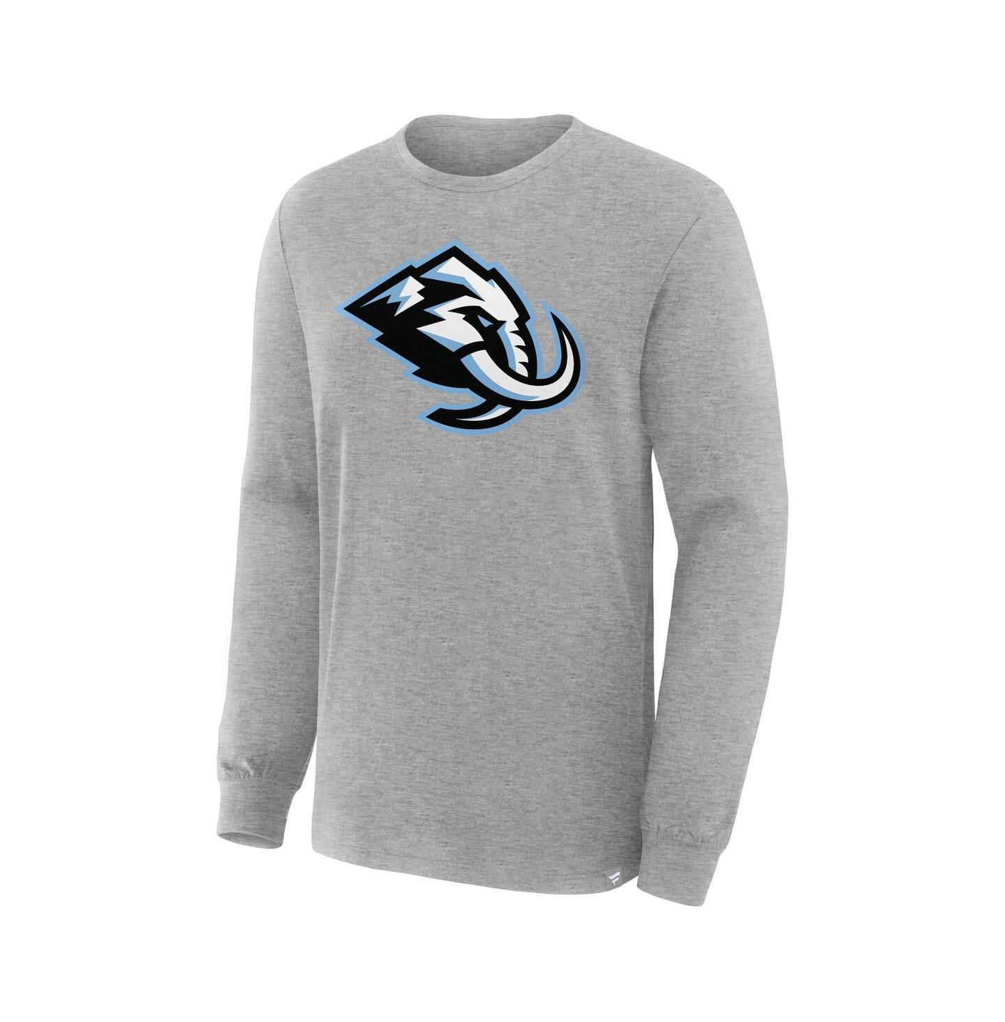 Мужская футболка Fanatics Heather Gray Utah Mammoth Primary Logo Legacy Long Sleeve — фото 2