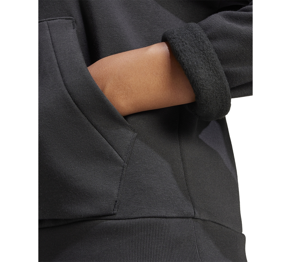 Adidas Originals Women's Essentials Long-sleeve Logo Hoodie In Black