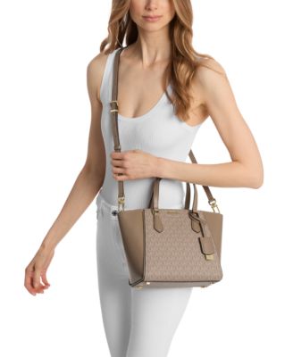Michael Kors Taryn Small Signature Logo and Leather Convertible Crossbody Bag