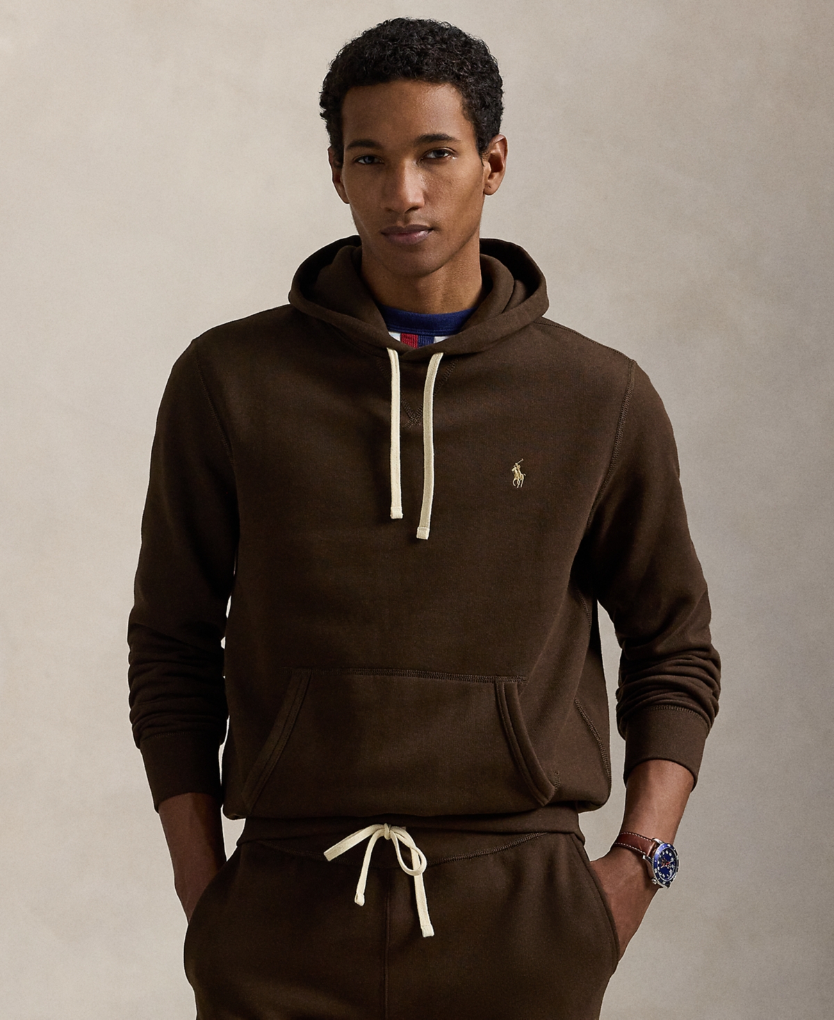 Polo Ralph Lauren Relaxed Fit Brown Sweatshirt With Embroidered Logo In Brown