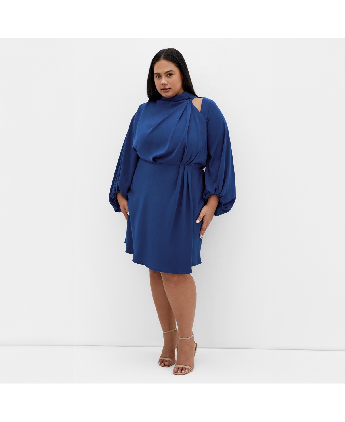 Plus Size Jaylee Mini Dress - Deep ocean