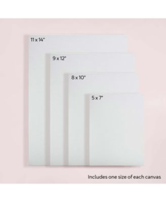 58-PC Acrylic Paint Set - 36 Colors (12ml) Acrylic Craft Paint, With Apron, Easel, 4 Canvases, 10 Brushes, and More