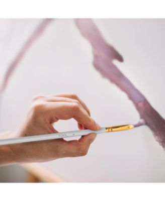 12 Color Acrylic Paint Set (2oz/60ml) - Matte Finish, With 10 Brushes and Painting Pallet