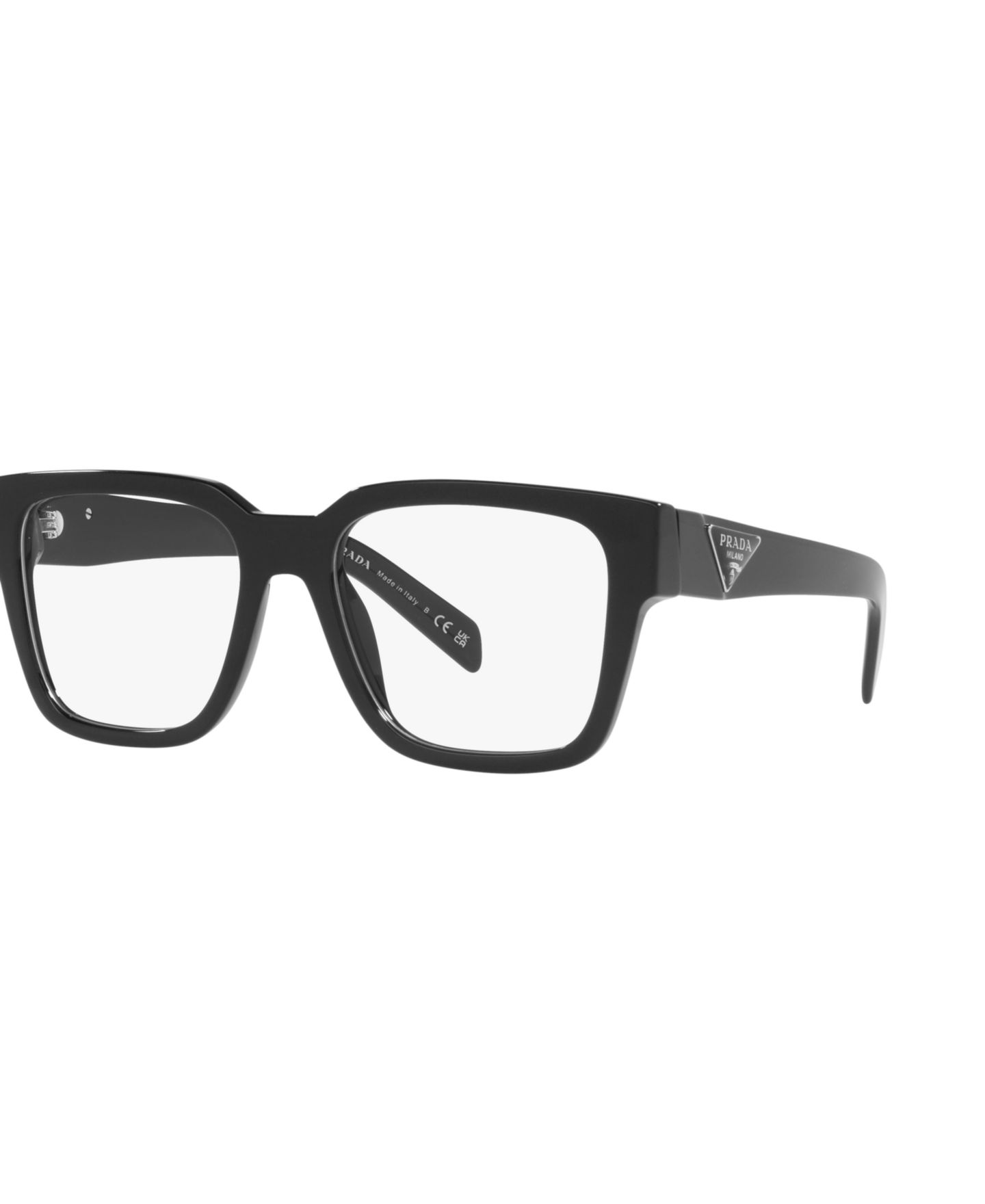 Мужские очки PRADA Man Square Plastic PR 08ZV Eyeglasses, цвет: Чёрный — фото 1