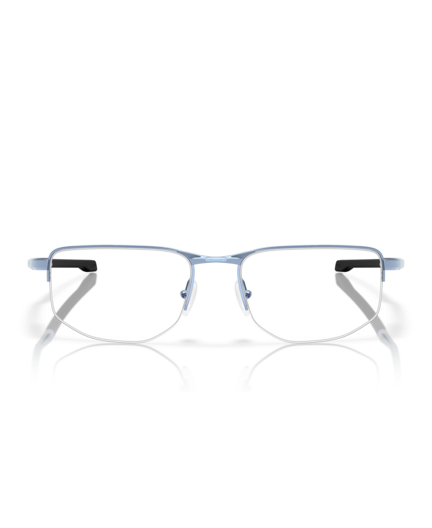 Мужские очки Oakley Man Rectangle Metal OX3035 Addams 0.5 Eyeglasses, цвет: Полированный стоунвош — фото 2