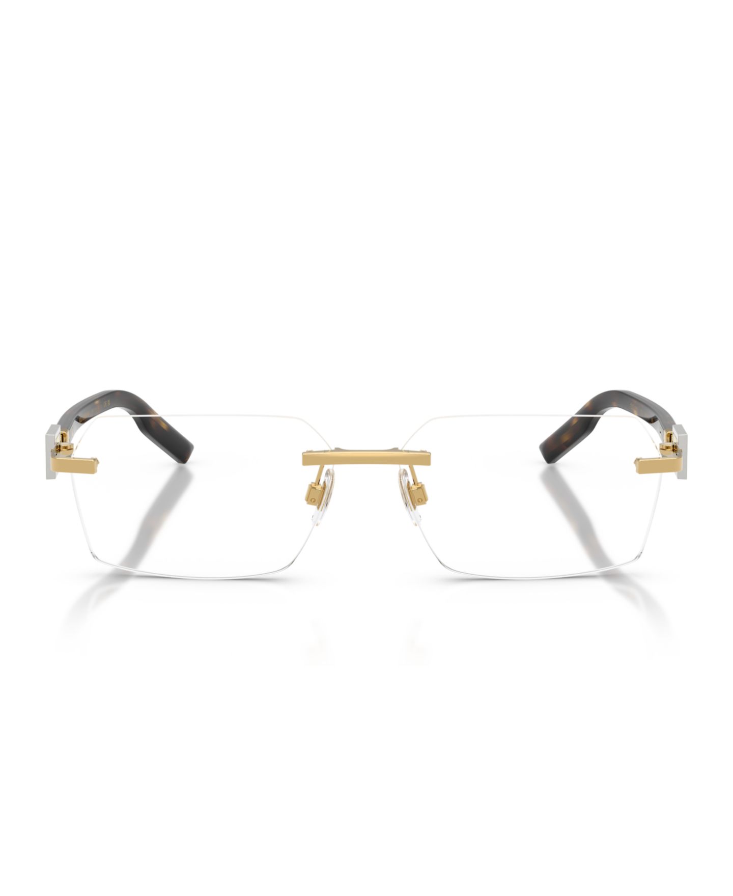 Мужские очки Dolce&Gabbana Man Rectangle Metal DG1361 Eyeglasses, цвет: Золотой — фото 2