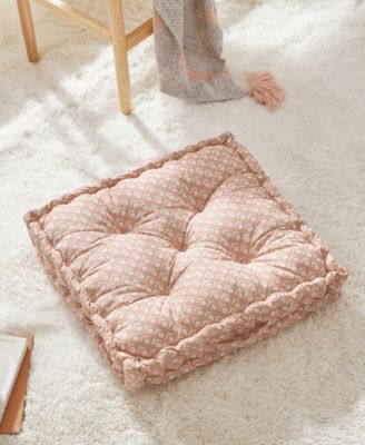 Floor Cushion Floral Decorative Pillow, 24" x 24"