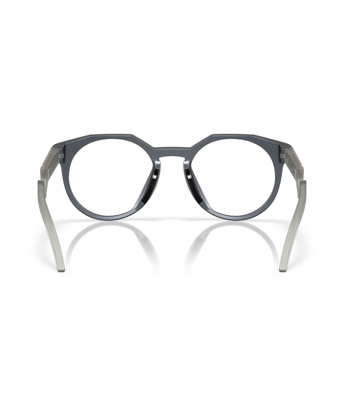 Мужские очки Celine Oakley Man Round Plastic OX8139 Hstn Forge Collection Eyeglasses, цвет: Матовый синий стальной — фото 6